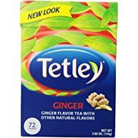 Tetley - Té Ginger - Té con Sabor a Jengibre y otros Sabores Naturales - 72 Bolsitas - 144 Gramos